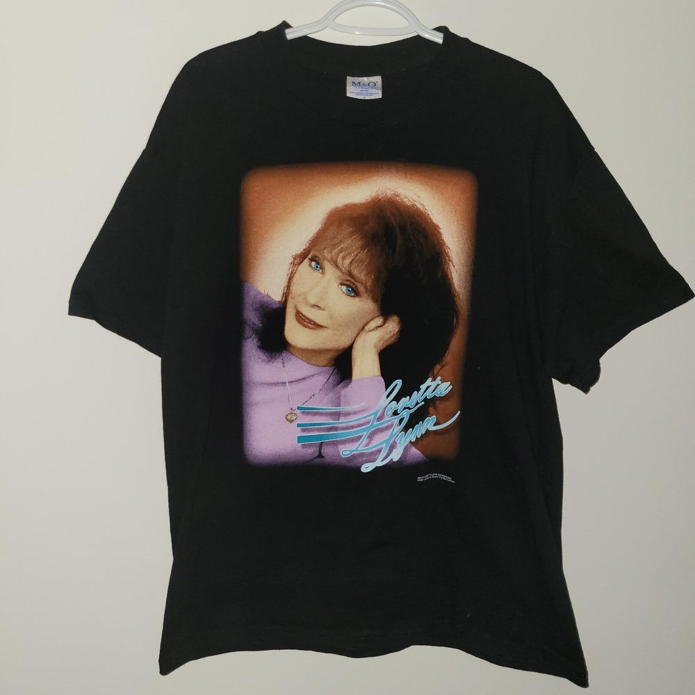 Vintage M&O Knits‎ Loretta Lynn 2002 Tour Short Sleeve T-Shirt Men's Size Large